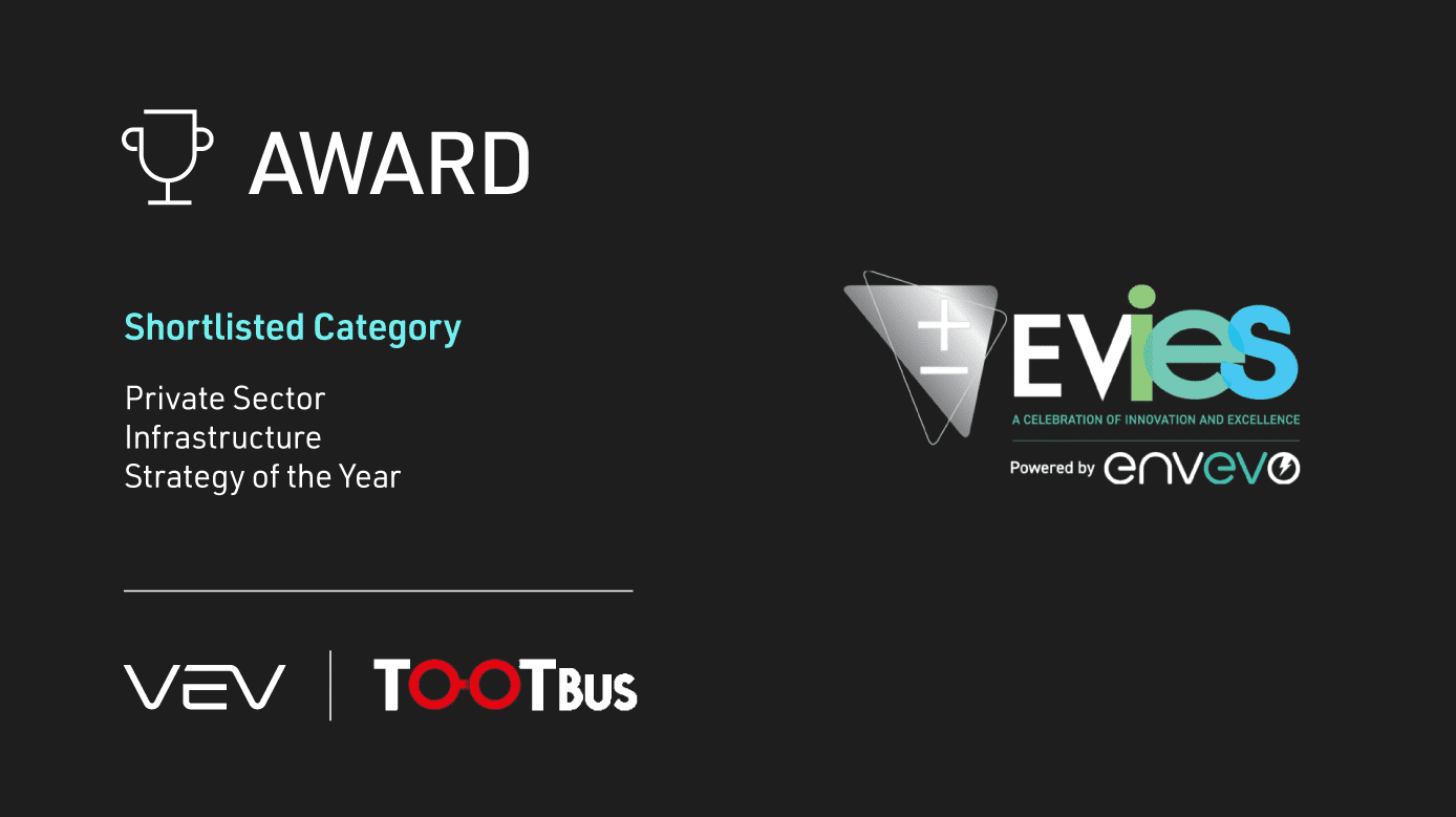 VEV shortlisted for an EVIE award for its work with Tootbus